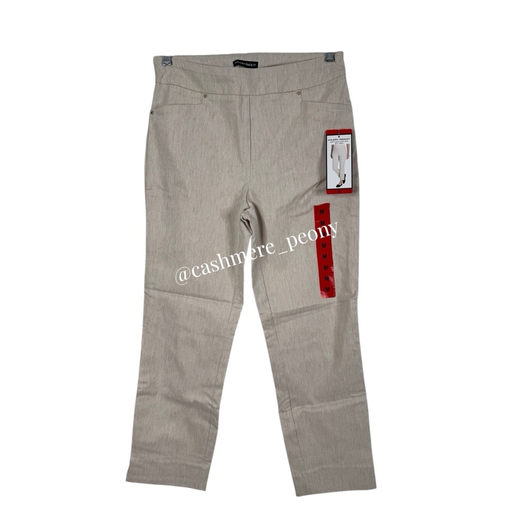 Hilary Radley Heather Beige Ankle Pull On Pants Medium